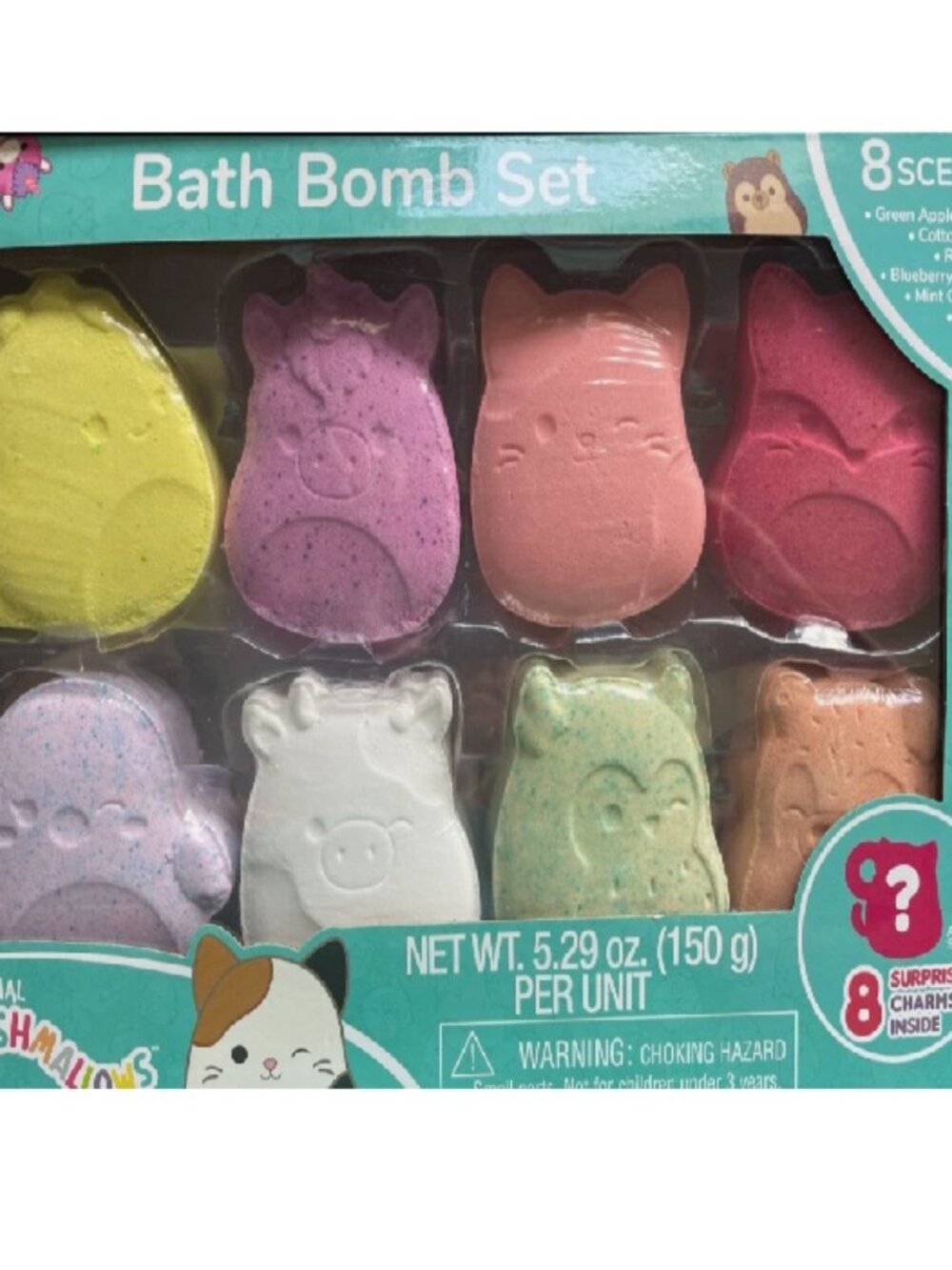 Squishmallow NEW Bath Bomb Set (8 Count) with Surprise Charms